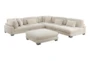 Ellery Beige Fabric 6 Piece L-Shaped Sectional - Signature