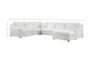 Callie Ivory White Fabric 4 Piece U-Shaped Sectional with Right Arm Facing Chaise - Detail