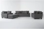 Myron Grey Fabric Weave Sofa/Loveseat/Chair/Ottoman Set - Signature