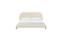 Calliope White Queen Faux Wool Upholstered Platform Bed - Front