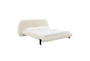 Calliope White Queen Faux Wool Upholstered Platform Bed - Signature