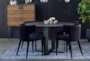 Jenna Black Upholstered Dining Chair - Room