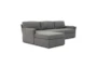 Catarina Grey Fabric 4 Piece L-Shaped Sectional - Side