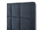 Isacc Denim King Square Channeled Upholstered Panel Bed - Detail