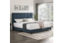 Isacc Denim King Square Channeled Upholstered Panel Bed - Room