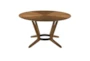 Nuvas Round Wood Dining Table In Walnut Finish - Front