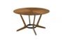 Nuvas Round Wood Dining Table In Walnut Finish - Signature