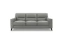 Miami Grey 87" Modern Leather Sofa - Signature