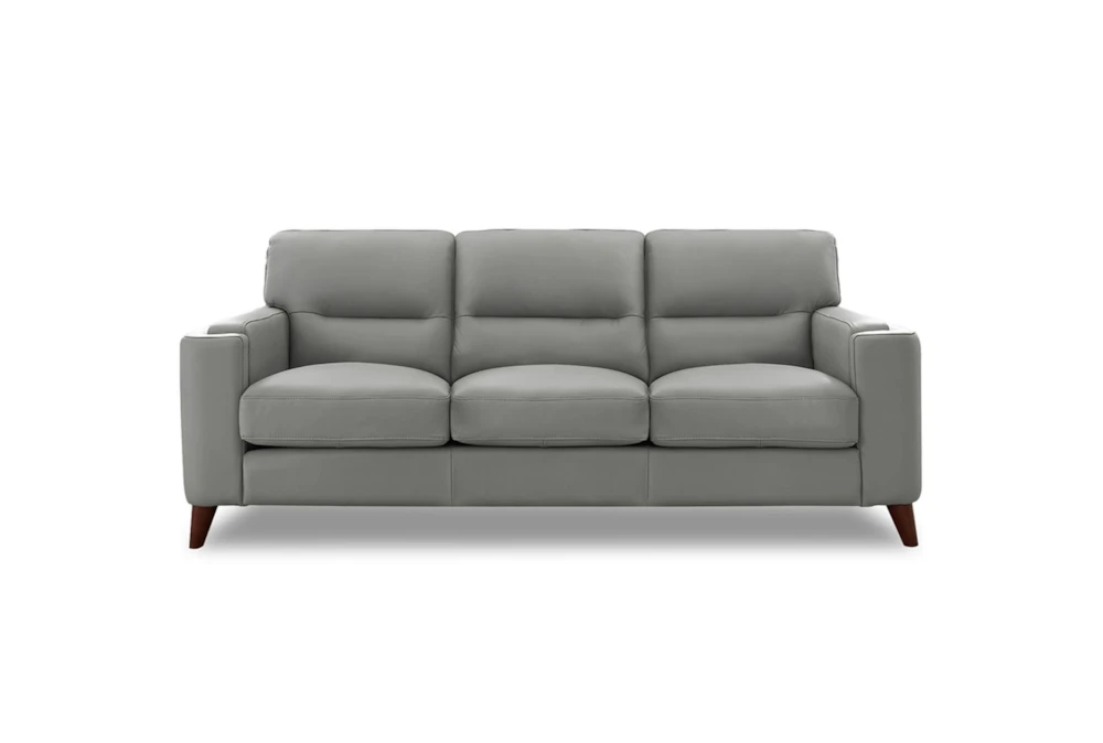 Miami Grey 87" Modern Leather Sofa