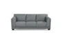 Aruba Grey 93" Modern Leather Sofa - Signature