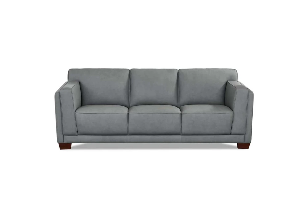 Aruba Grey 93" Modern Leather Sofa