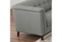 Axel Grey 84" Leather Modern Chesterfield Sofa - Detail