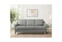 Ersa Grey 83" Modern Leather Sofa - Room