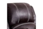 Zuriel Brown Faux Leather Manual Rocker Recliner - Detail