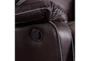 Zuriel Brown Faux Leather Manual Rocker Recliner - Detail