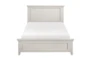 Maisie White Queen Wood Panel Bed - Front