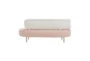Taiya Cream White & Blush Pink 70" Boucle Fabric & Velvet Fabric Sofa - Back