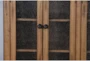 42" Rustic Brown Wood + Slate Stone Bookcase - Hardware
