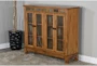 42" Rustic Brown Wood + Slate Stone Bookcase - Room