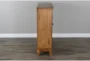 42" Rustic Brown Wood + Slate Stone Bookcase - Side