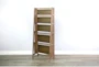 72" Light Brown Wood 5 Shelf Folding Bookcase - Back