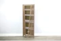 72" Light Brown Wood 5 Shelf Folding Bookcase - Detail