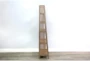 72" Light Brown Wood 5 Shelf Folding Bookcase - Side