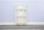 48" White Wood 3 Shelf Folding Bookcase - Detail
