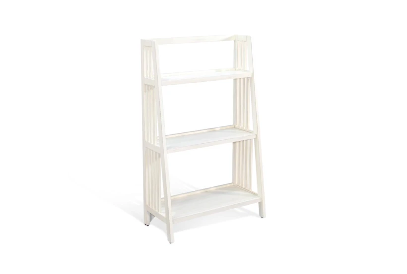 48" White Wood 3 Shelf Folding Bookcase - 360