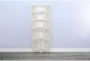 72" White Wood 5 Shelf Folding Bookcase - Detail