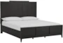 Christopher Black Queen Wood Panel Bed With USB - Signature