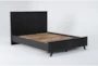 Joren Black California King Wood Platform Bed With Storage - Side